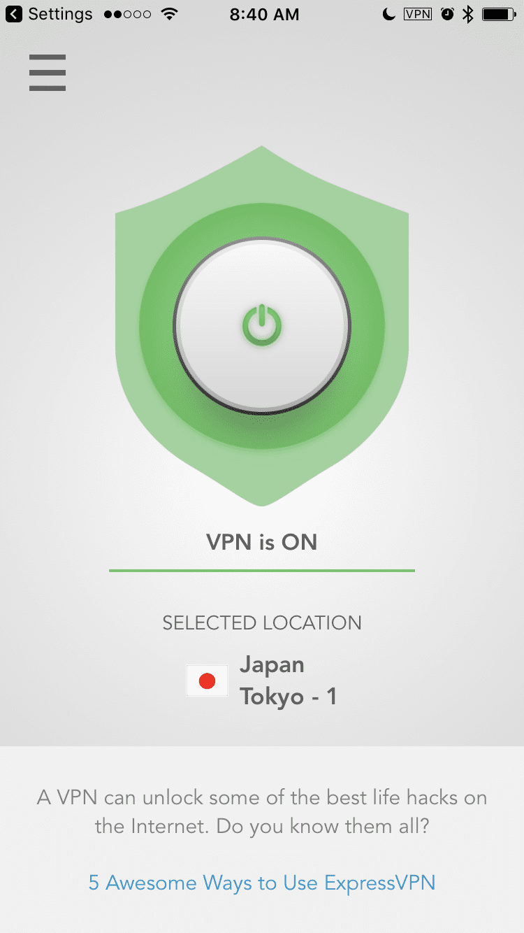 ExpressVPN for iOS has a better connection.