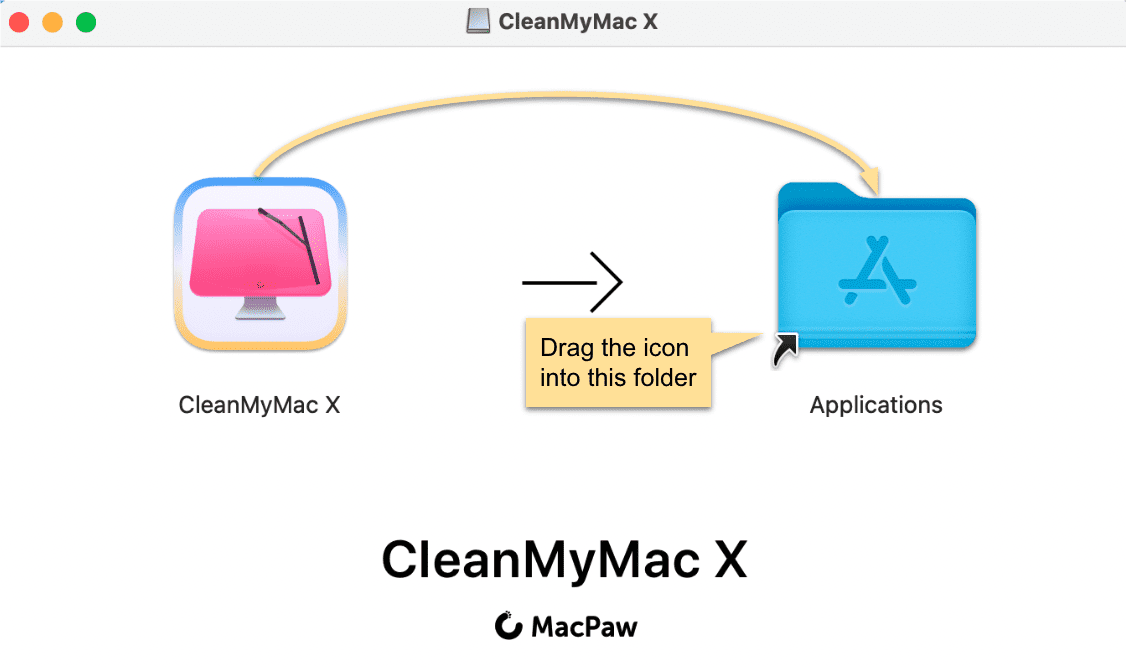 Drag the app icon into the folder