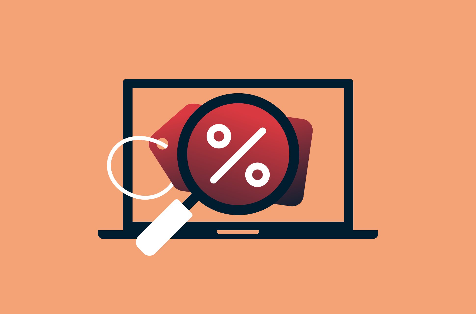 Price tag on laptop screen.