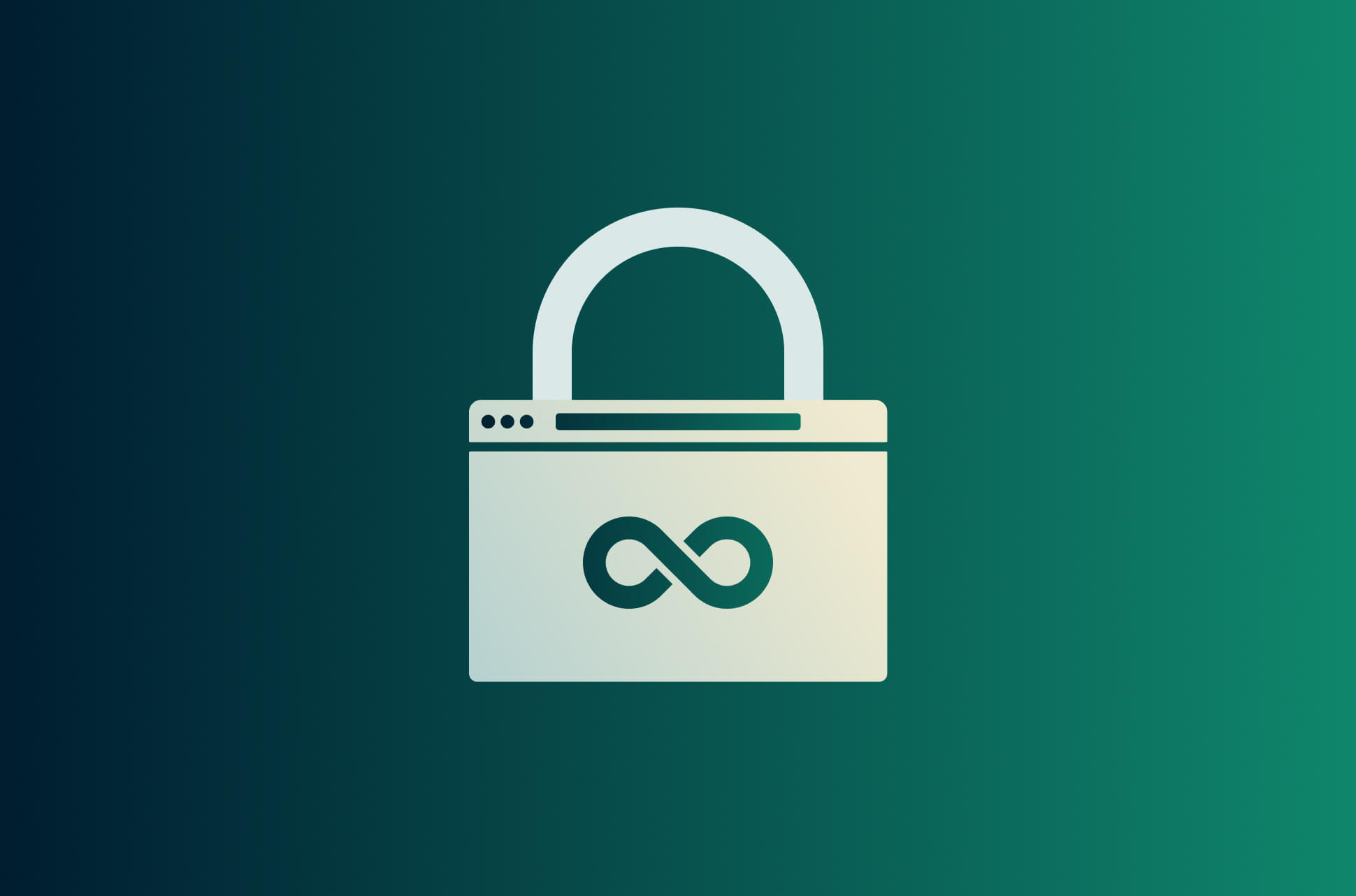 A webpage with an infinity symbol.