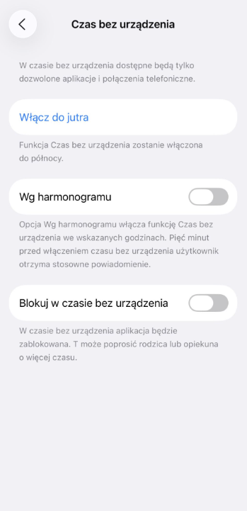 Scheduled Downtime setup screen with start and end times.