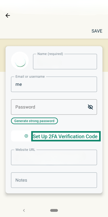 The Set up 2FA Verification Code option in ExpressVPN Keys.