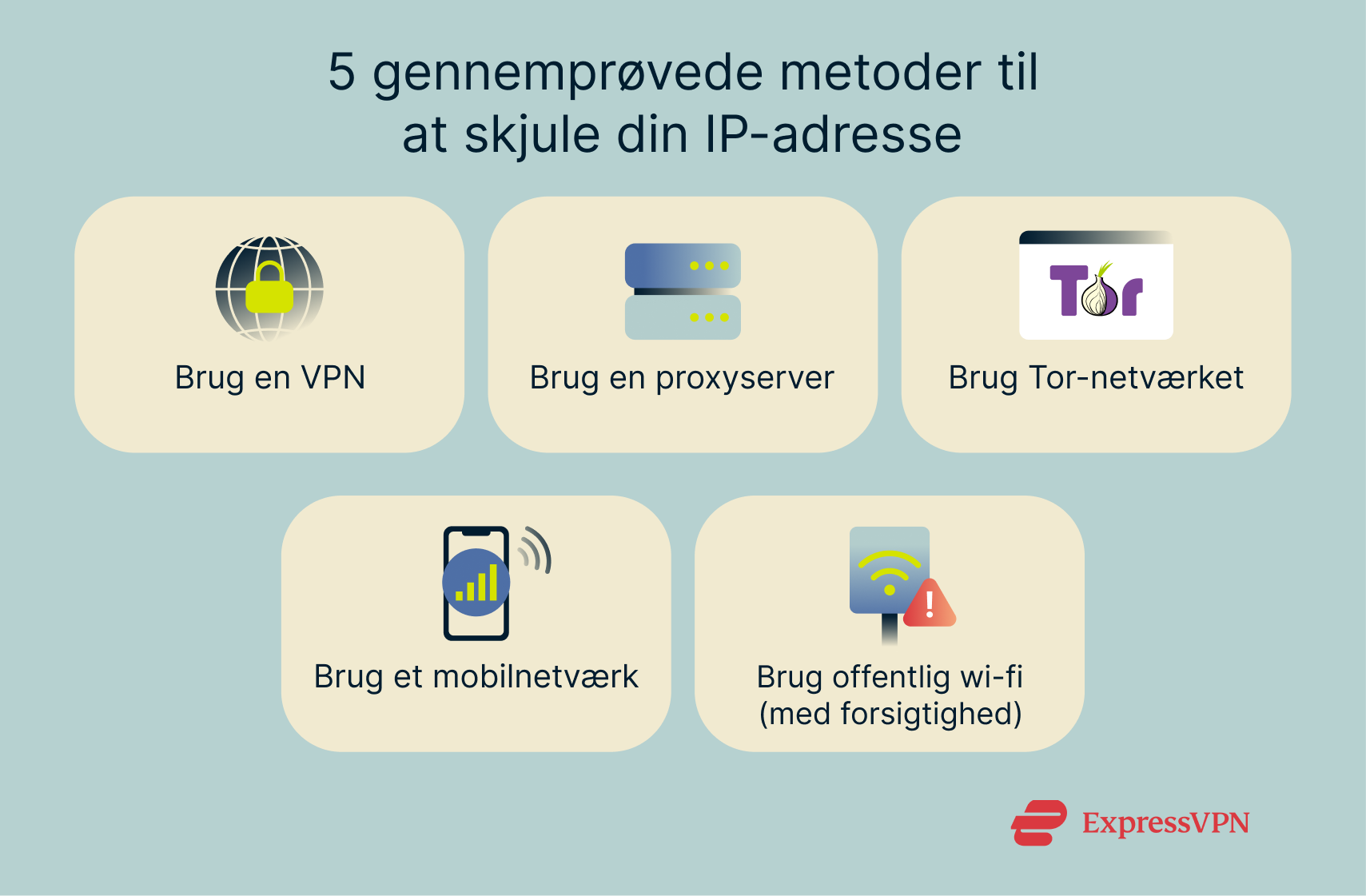 De forskellige metoder, du kan bruge til at skjule din IP-adresse.