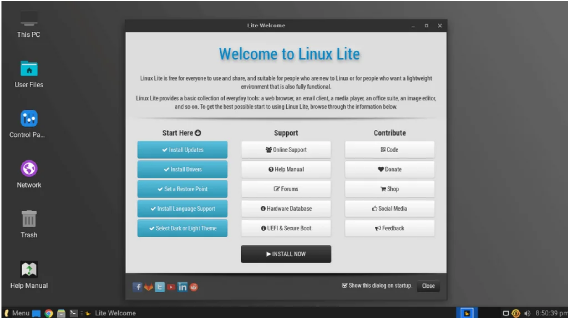 Linux Lite installation - enable secure boot and install drivers.