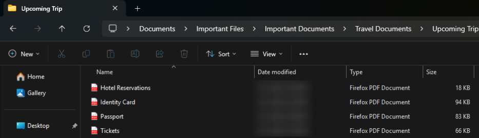 Consolidating similar files together in Windows.