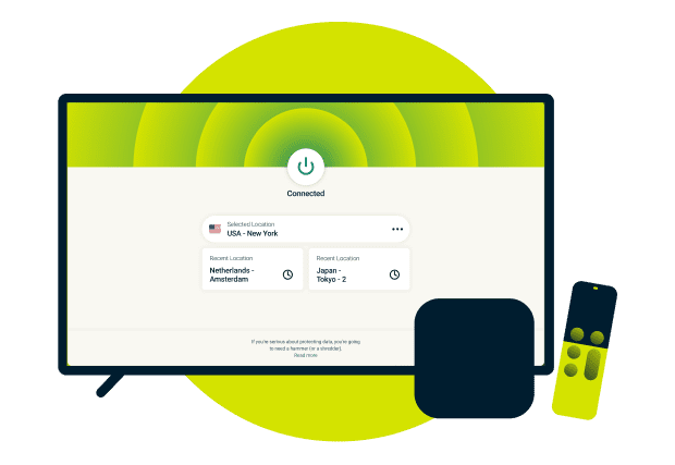Faça login na ExpressVPN Inicie sessão na aplicação da VPN para Apple TV com suas credenciais da ExpressVPN. Conecte-se a um servidor na locali...