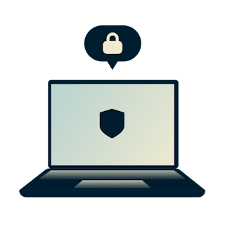 Kannettava tietokone on yhdistetty internetiin välityspalvelimen kautta.