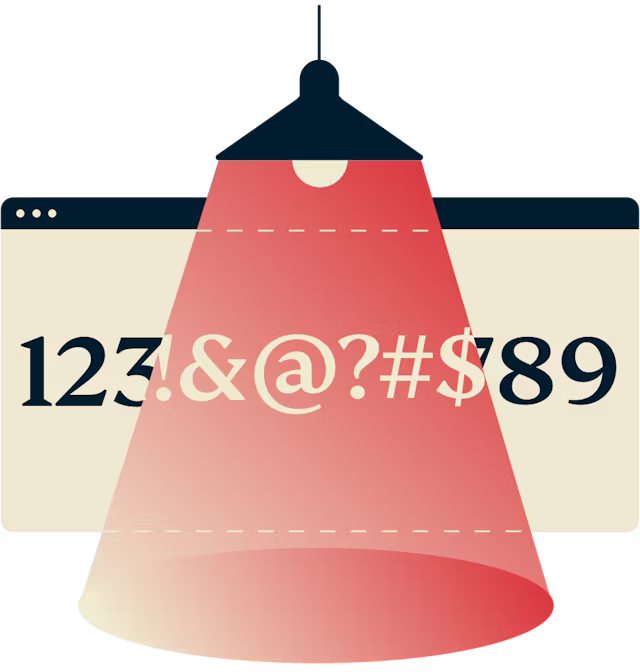 Şifreli sayı çizgisini gösteren lamba.