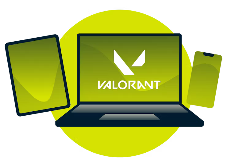 Plusieurs appareils avec le logo Valorant.