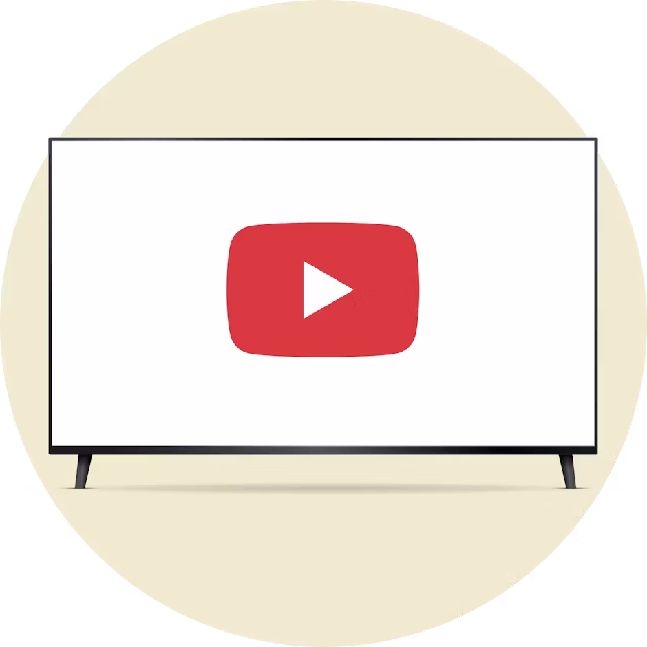 YouTube TV logo on a screen.