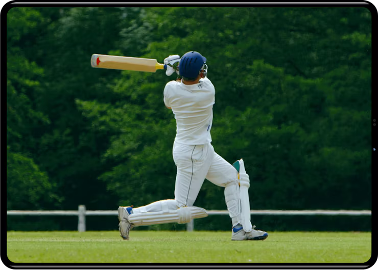 Hotstar-kriketin katselua tablet-laitteella.