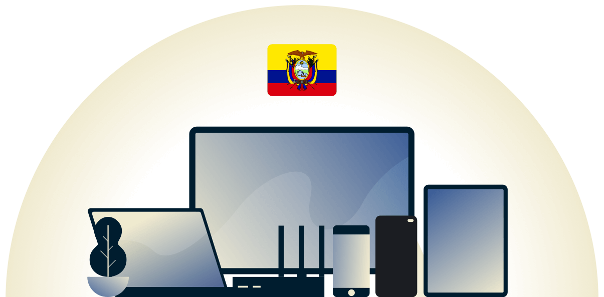 Ecuador VPN protecting a variety of devices.