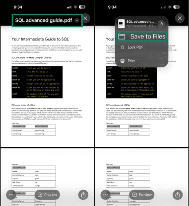 How to save a file attachment from an iMessage conversation.