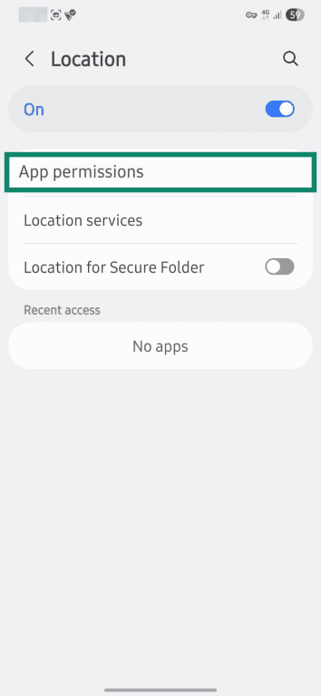 Managing Android app location permissions.