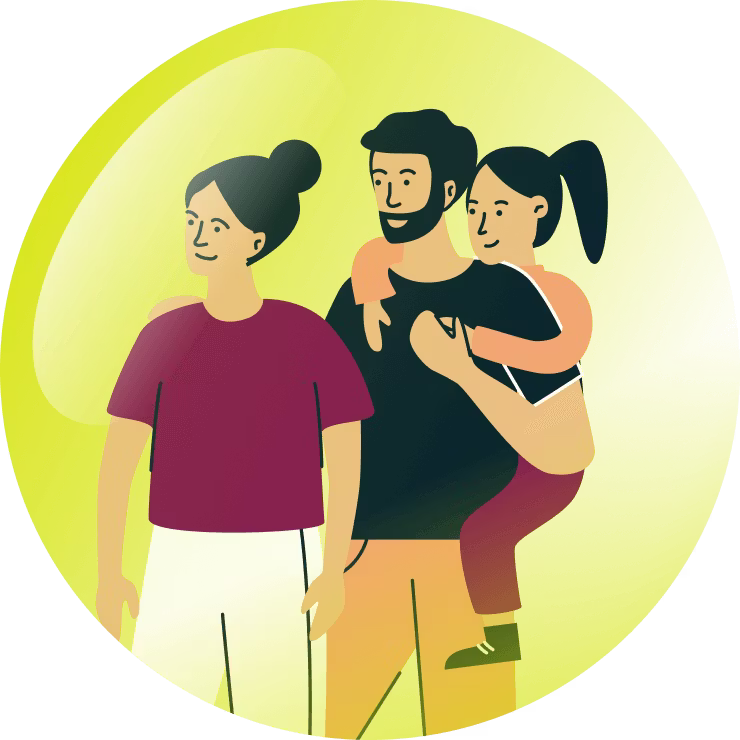 Rodina chráněná v bublině