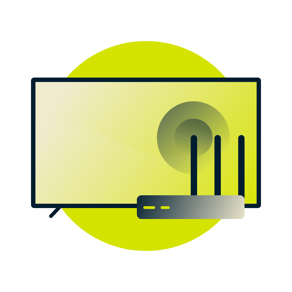 Подключите телевизор Smart TV к роутеру с поддержкой VPN.