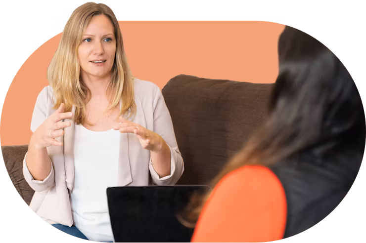 ExpressVPN employee talking to a colleague